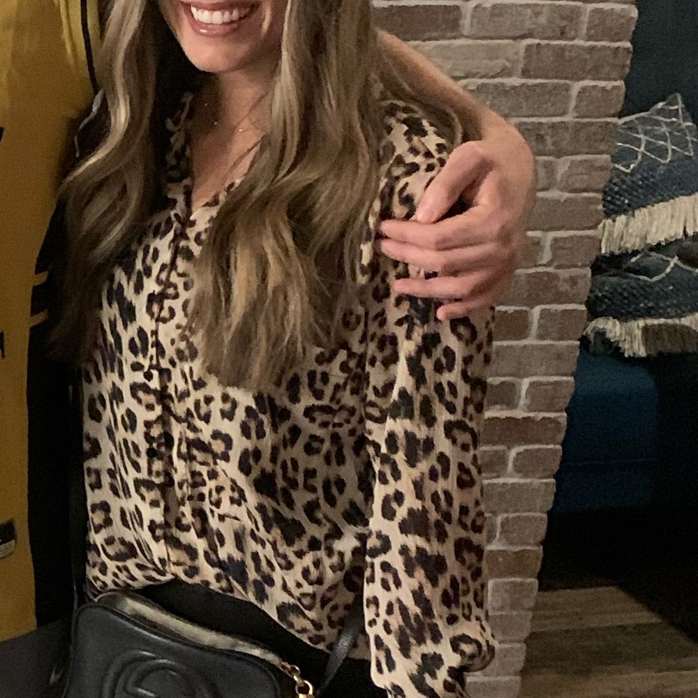 Zara Leopard Top